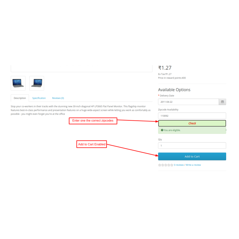 ZipCode Availability | Opencart Extension | CodeEshop