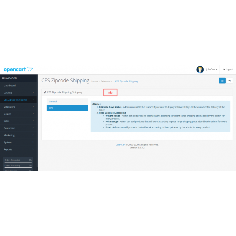 Zip Code Shipping Shipping Opencart