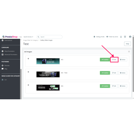 Image Slider for Category